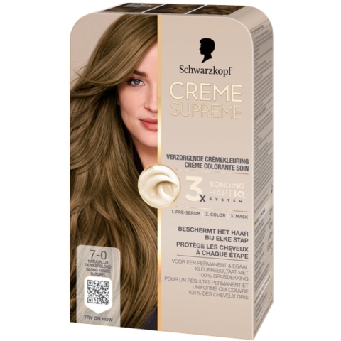 Schwarzkopf Creme Supreme Crèmekleuring 7-0 Natuurlijk Donkerblond