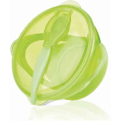 Nuby Kom m. Lepel - Groen - Nuby - OneSize - Kom
