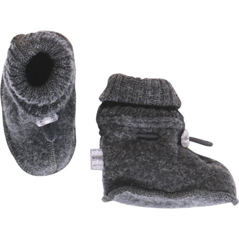 Joha Kruipschoenen - Baby Wol - Houtskoolgrijs - Joha - 70 - Kruipschoenen