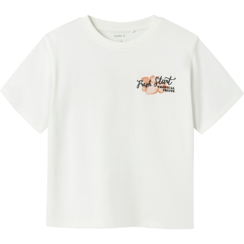 Name It T-Shirt - NkfBoway - Cloud Danser/RED Oranje - Name It - 7-8 jaar (122-128) - T-Shirt