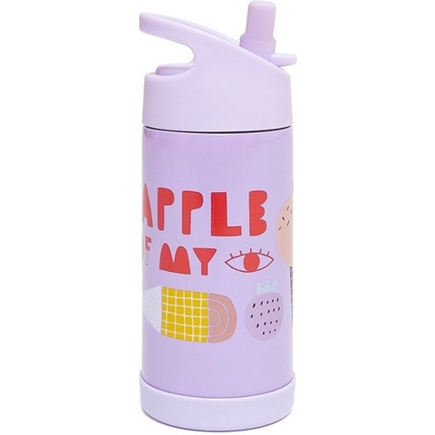 Petit Monkey Thermofles m. Rietje - 350 ml - Paars m. Ijs - Petit Monkey - OneSize - Thermofles