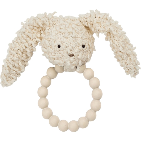 Smallstuff Bijtratel - Konijn - Silicone - Off White Bouclé - Smallstuff - OneSize - Bijtring
