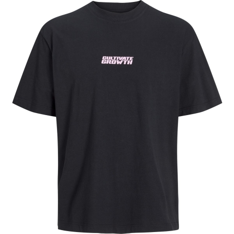 Jack & Jones T-Shirt - JcoInterlude - Black m. Tekst - Jack & Jones - 12 jaar (152) - T-Shirt