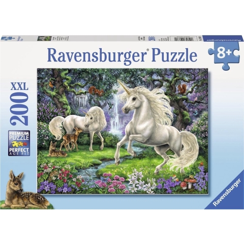 Ravensburger Puzzel - 200 Bakstenen - Mystical Unicorns - Ravensburger - OneSize - Puzzel