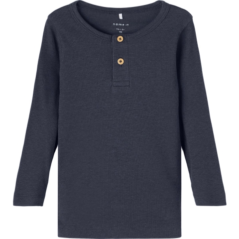 Name It Blouse - Noos - Rib - NmmKab - Dark Sapphire - Name It - 1½ jaar (86) - Blouse