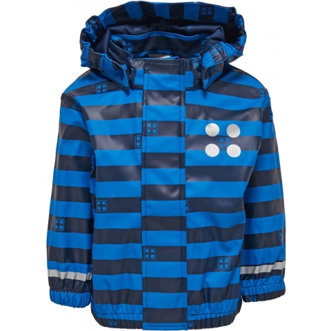 LEGO® Wear Regenjas - Blauw/Navy Gestreept - LEGO® Wear - 4 jaar (104) - Regenjas