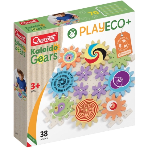 Quercetti Bouwwerf Speelset - Kaleido-versnellingen - PlayEco+ - - Quercetti - OneSize - Speelgoed