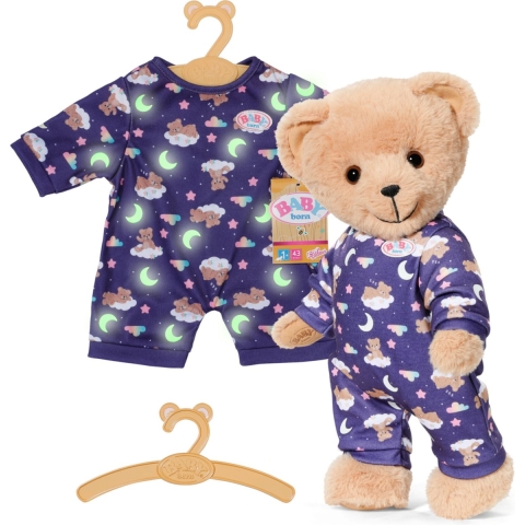Baby Born Poppenkleding - Bear Rompertje Glow In The Dark - 43 c - BABY born - OneSize - Poppenkleding