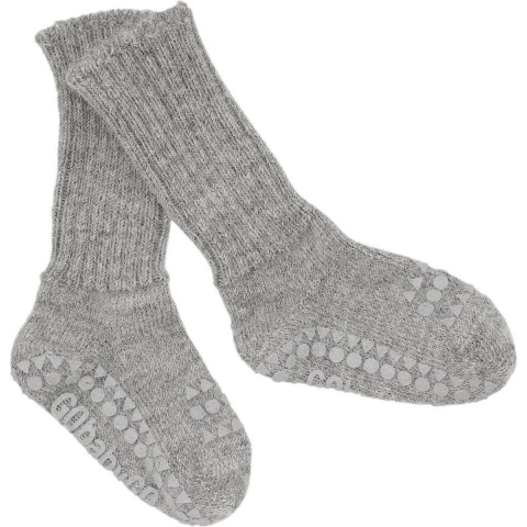 GoBabyGo Sokken - Anti-Slip - Wol - Grijs Gevlekt - GoBabyGo - 17/19 - Sokken