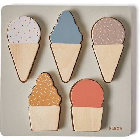 Flexa Play Puzzel - 5 Bakstenen - Hout - Flexa - OneSize - Puzzel