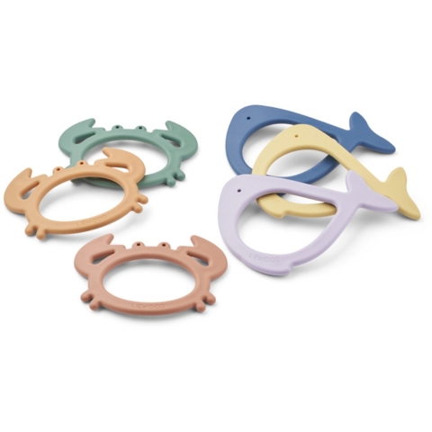 Liewood Duikringen - Calisto Sea - 6-pack - Pepermunt Multi Mix - Liewood - OneSize - Badspeelgoed