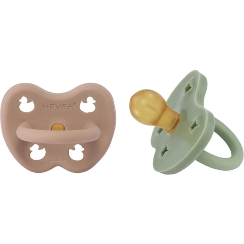 Hevea Speen - 3-36 mnd. - 2-pack - Natuurlijk Rubber - Tan Beige - Hevea - 3-36 mnd - Speen