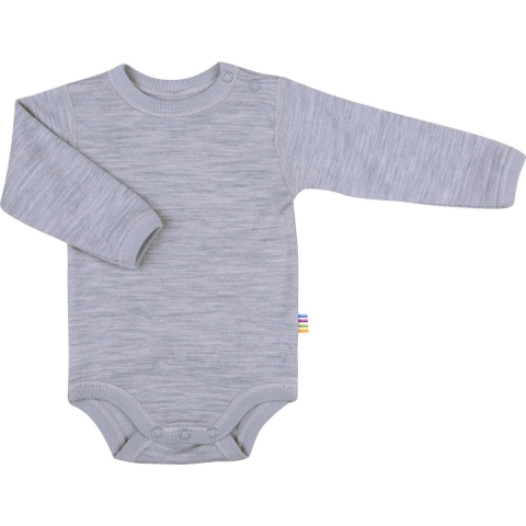 Joha Romper - Wol/Katoen - l/s - Lichtgrijs - Joha - 60 - Romper L/S
