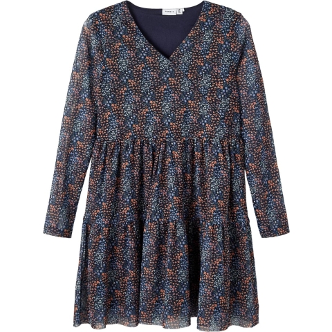 Name It Jurk - NkfTibine - Dark Sapphire - Name It - 11 jaar (146) - Jurk