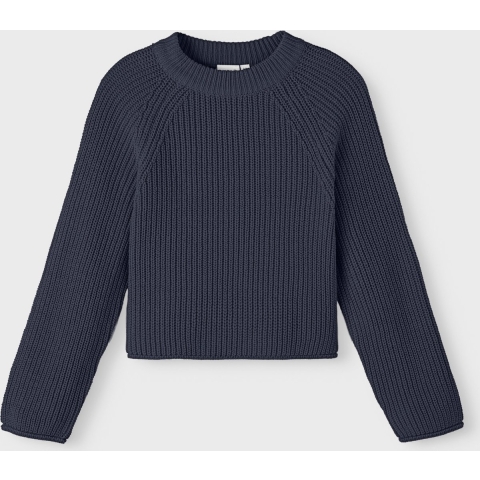 Name It Blouse - Gebreid - Bijgesneden - NkfVenja - Dark Sapphir - Name It - 6 jaar (116) - Blouse
