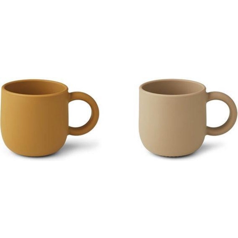 Liewood Beker - 2-pack - Silicone - Merce - Golden Caramel Haver - Liewood - OneSize - Beker