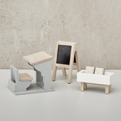By Astrup Meubelset - 5 Onderdelen - Schoolmeubilair - by ASTRUP - OneSize - Speelgoed