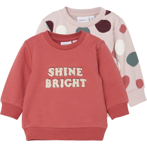 Name It Sweatshirt - NbfOfane - 2-pack - Burnished Lila - Name It - 50 - Sweatshirt