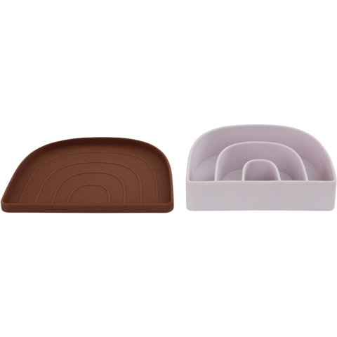 OYOY Borden & Kom - Silicone - Rainbow - Lavender/Caramel - OYOY - OneSize - Borden