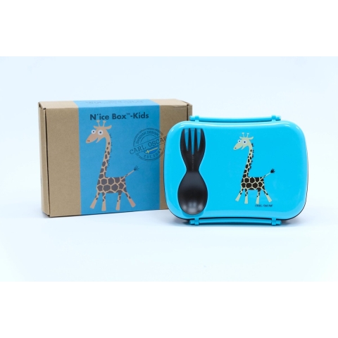 Carl Oscar Brooddoos m. Koelelement - Turquoise Giraffe - Carl Oscar - OneSize - Brooddoos