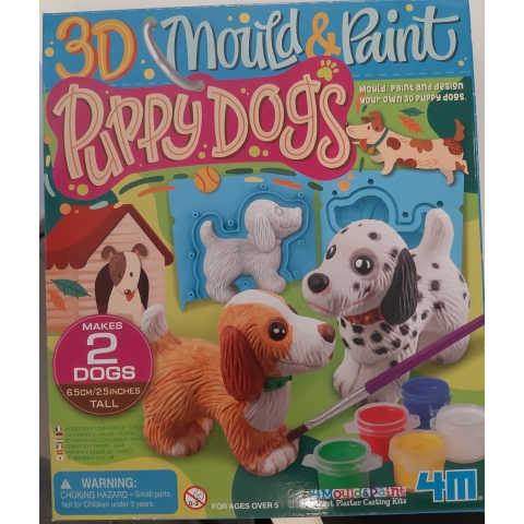 4M Cast & Paint - 3D Puppyhonden - 4M - OneSize - Creatieve Speelset