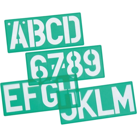 Linex Lettertypesjabloon Set - 10 st. - Groen - Linex - OneSize - Toebehoren