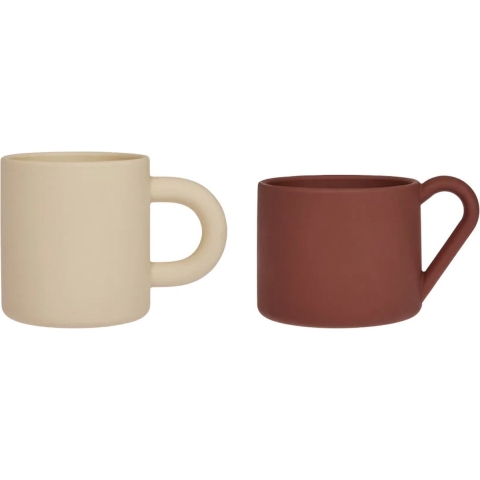 OYOY Beker - 2-pack - Nomu - Silicone - Vanilla/Nootmuskaat - OYOY - OneSize - Beker