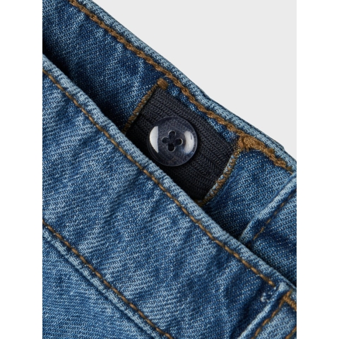 Name It Shorts - NkfRose - Medium+ Blue Denim/Palm Boom - Name It - 10 jaar (140) - Shorts