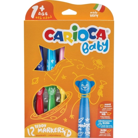 Carioca Baby Markers - 12 stk - Multicolour - Carioca - OneSize - Marker