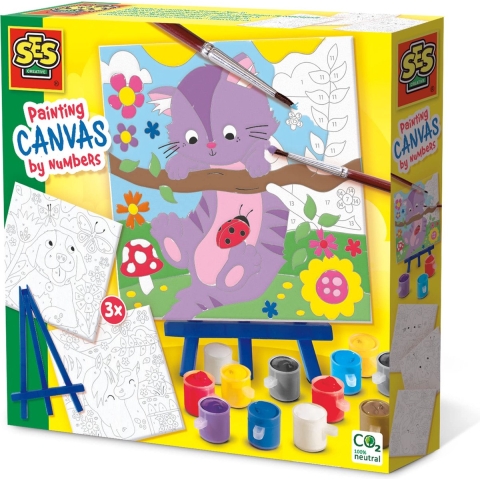 SES Creative Creatieve Speelset - Schilderen op nummer - Huisdie - SES Creative - OneSize - Creatieve Speelset