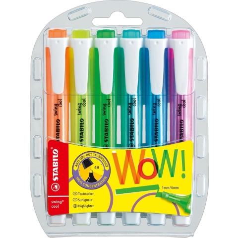 Stabilo Swing Cool Markeerstiften 6 Stuks
