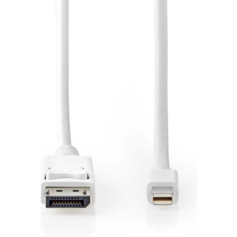 Nedis CCGB37404WT20 Mini-displayport - Displayport-kabel Mini-displayport Male - Displayport Male 2,0 M Wit