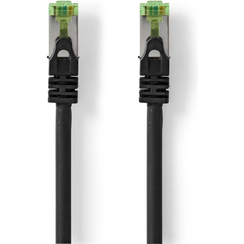 Nedis CCGP85420BK100 Cat7-kabel Pimf Rj45 Male Rj45 Male 10.0 M Snagless Rond Lszh Zwart Polybag