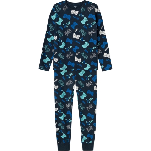 Name It Pyjama set - NkmNachtondergang - Noos - Dark Sapphire - Name It - 3-4 jaar (98-104) - Pyjama - Tweedelig