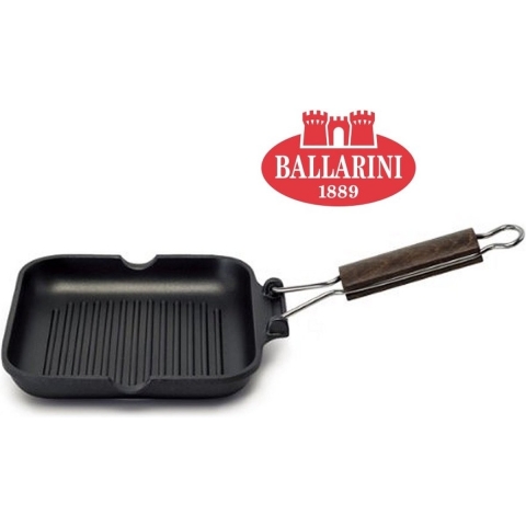 Ballarini Grillpan met Houten Greep 20,5x20,5 cm