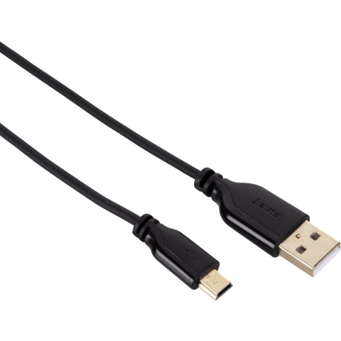 Hama USB-2.0-aansluitkabel A-connector ,- Mini-B-connector (B5 Pin) 0,75 M Zwart
