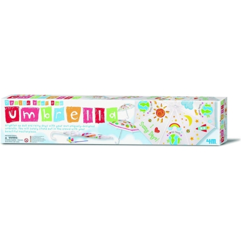 4M - KidzMaker - Schilder je eigen paraplu - 4M - OneSize - Creatieve Speelset