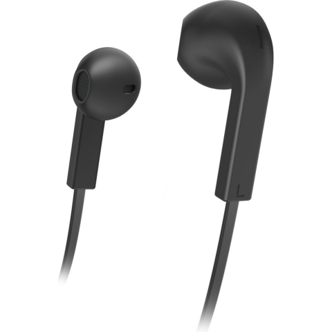 Hama Oordopjes Advance Earbuds Microfoon Platte Kabel Zwart