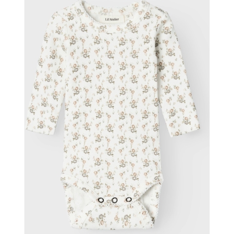 Lil Atelier Romper L/Æ - NbfGago - Kokosmelk - Lil Atelier - 1 jaar (80) - Romper L/S