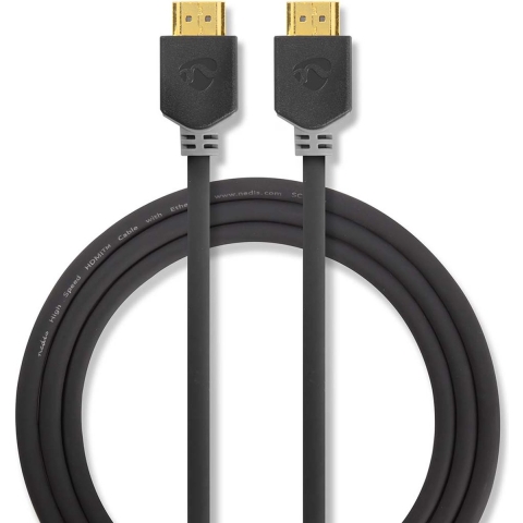 Nedis CVBW34000AT20 High Speed Hdmi-kabel Met Ethernet Hdmi-connector - Hdmi-connector 2,0 M Antraciet