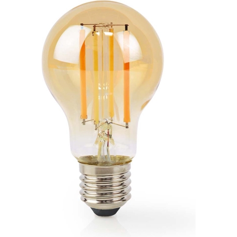 Nedis WIFILRF10A60 Smartlife Led Filamentlamp Wi-fi E27 806 Lm 7 W Warm Wit Glas Android™ / Ios Peer