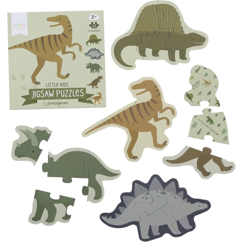 A Little Lovely Company Puzzel - 5-in-1 - Dinosaur - A Little Lovely Company - OneSize - Spel