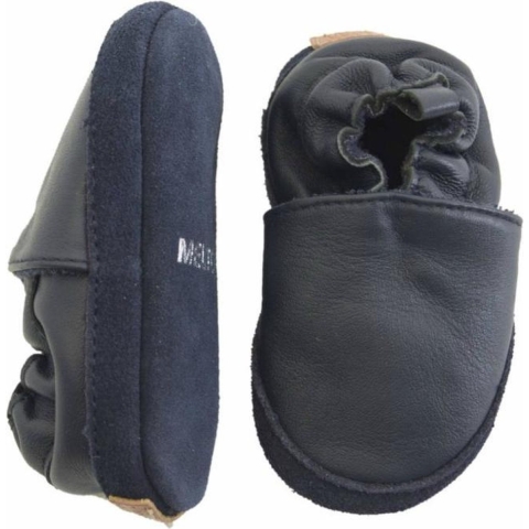 Melton Leren Slippers - Navy - Melton - 20/21 - Leren Slippers