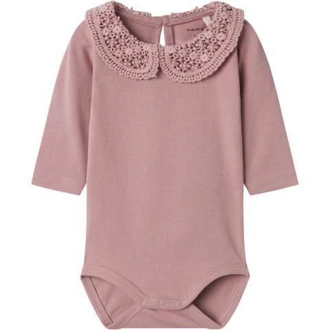 Name It Romper l/æ - Noos - NbfTyllsa - Deauville Mauve - Name It - 1 jaar (80) - Romper L/S