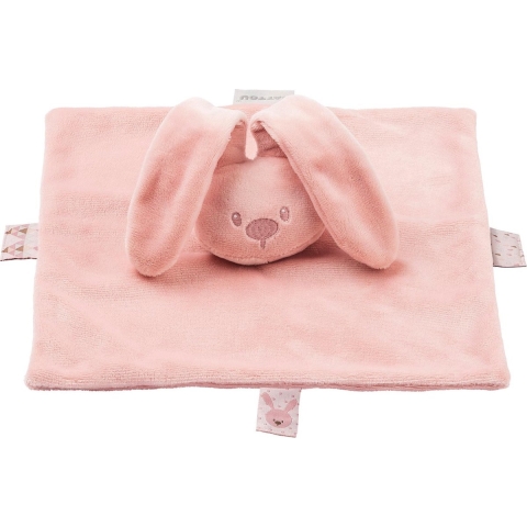 Nattou Knuffeldoekjes - Lapidou Doudou - 28x28 cm - Oud Roze - Nattou - OneSize - Knuffeldoekjes