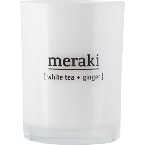 Meraki Geurkaars - 220 g - White Thee & Ginger - Meraki - OneSize - Geurkaars