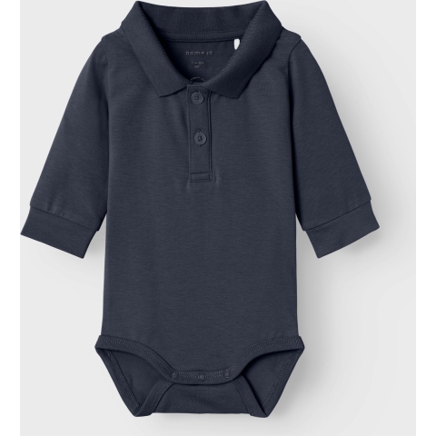 Name It Pololichaam L/æ - NbmHolger - Noos - Dark Sapphire - Name It - 74 - Romper L/S