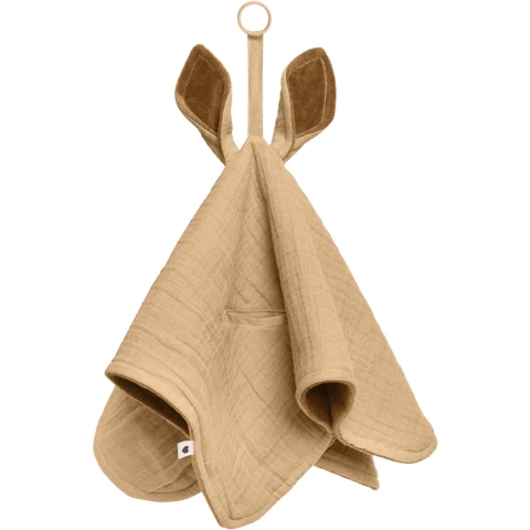 BIBS Knuffeldoekjes - 40x40 cm - Kangoeroe - Zand/Caramel - BIBS - OneSize - Knuffeldoekjes