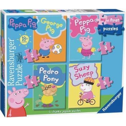 Ravensburger Puzzel - My First - 4 Verschillende - Peppa Pig - Ravensburger - OneSize - Puzzel