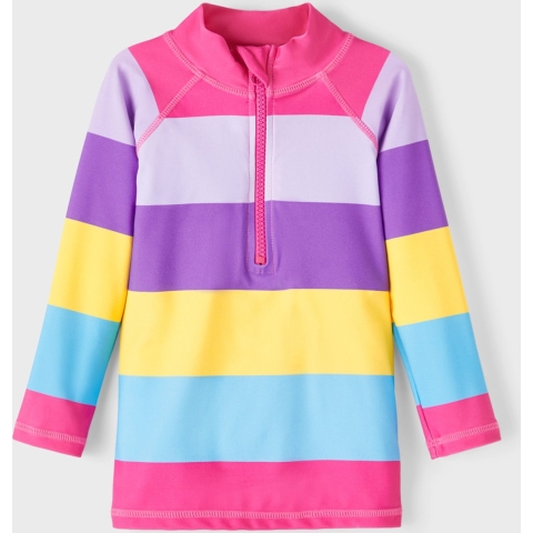 Name It Zwemtop - UV40+ - NmfZimmi - Pink Yarrow - Name It - 1 jaar (80) - Badmode